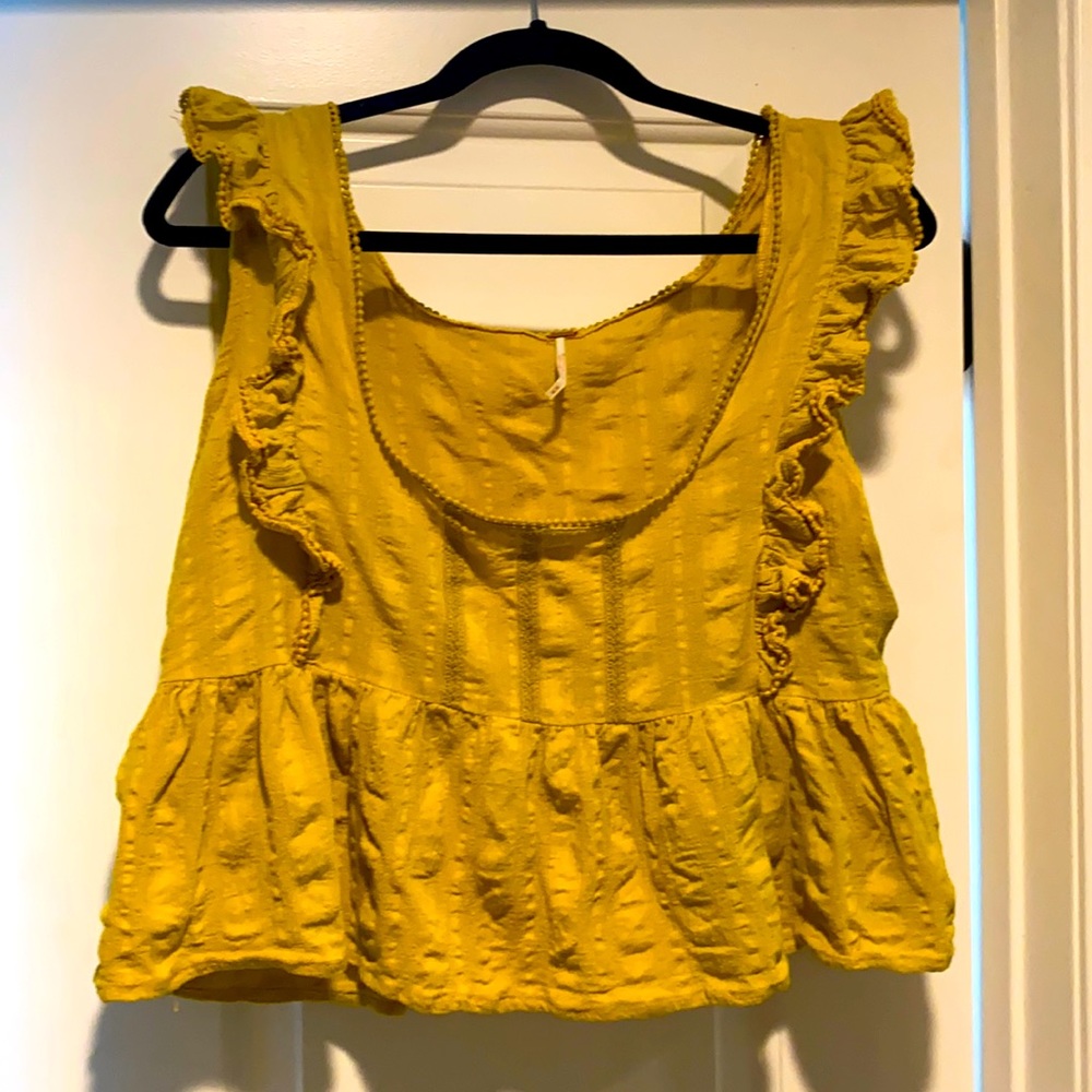 Free people cropped bohemian blouse